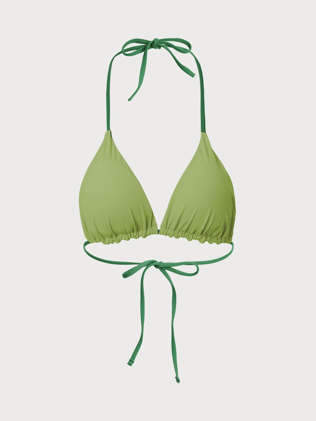 Halter Reversible Bikini Top-Green